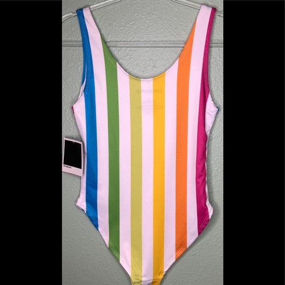 New Polaroid Swimsuit Rainbow Bathing Suit Large - Picture 3 of 5